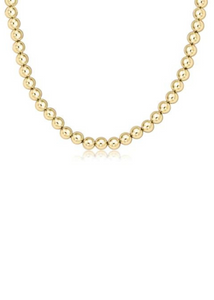 17" Choker Classic Gold 8mm Bead Necklace