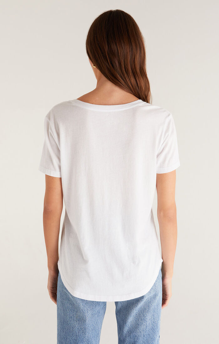 Z Supply Kasey Modal V-Neck Tee-White