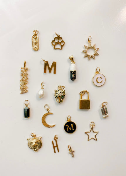 Large Gold Letter Charms